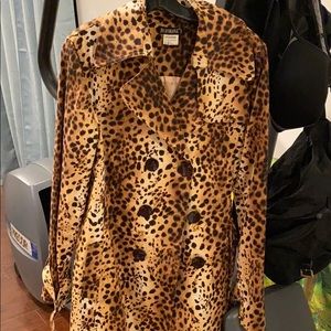 Purchased in Paris short trench coat  animal print